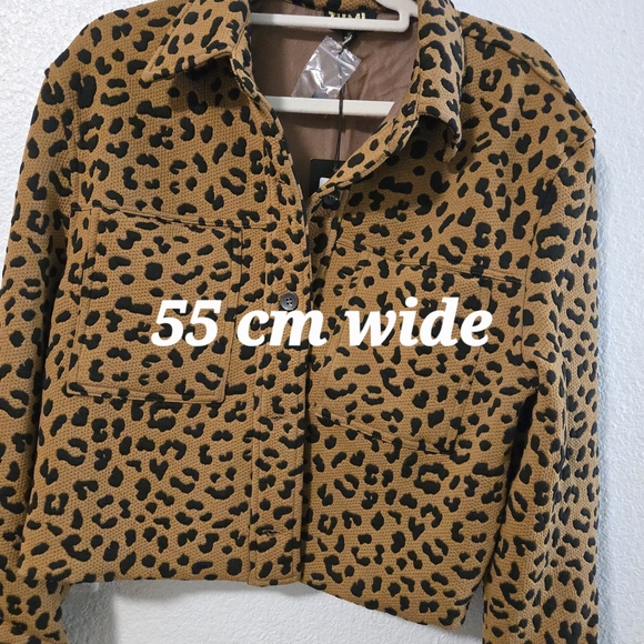 THML Tan Leopard Print Jean Jacket - Picture 4 of 7